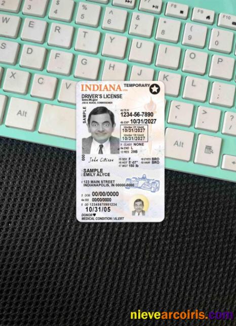 USA Indiana driving license photolook